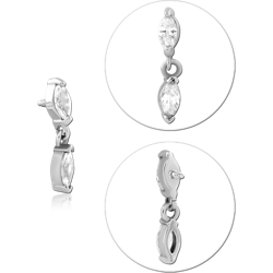 SURGICAL STEEL GRADE 316L JEWELED MICRO ATTACHMENT FOR 1.2MM INTERNALLY THREADED PINS