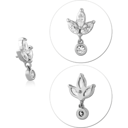 SURGICAL STEEL GRADE 316L JEWELED MICRO ATTACHMENT FOR 1.2MM INTERNALLY THREADED PINS