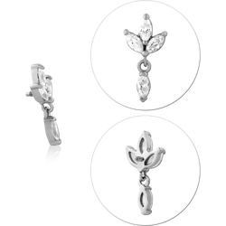 SURGICAL STEEL GRADE 316L JEWELED MICRO ATTACHMENT FOR 1.2MM INTERNALLY THREADED PINS