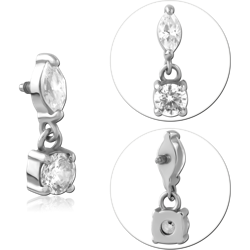 SURGICAL STEEL GRADE 316L JEWELED MICRO ATTACHMENT FOR 1.2MM INTERNALLY THREADED PINS