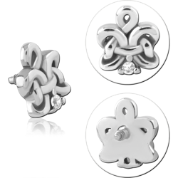 SURGICAL STEEL GRADE 316L JEWELED MICRO ATTACHMENT FOR 1.2MM INTERNALLY THREADED PINS