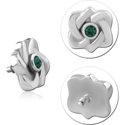 SURGICAL STEEL GRADE 316L JEWELED MICRO ATTACHMENT FOR 1.2MM INTERNALLY THREADED PINS