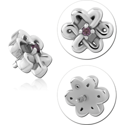 SURGICAL STEEL GRADE 316L JEWELED MICRO ATTACHMENT FOR 1.2MM INTERNALLY THREADED PINS