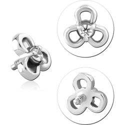 SURGICAL STEEL GRADE 316L JEWELED MICRO ATTACHMENT FOR 1.2MM INTERNALLY THREADED PINS