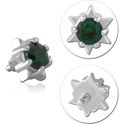 SURGICAL STEEL GRADE 316L JEWELED MICRO ATTACHMENT FOR 1.2MM INTERNALLY THREADED PINS