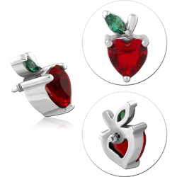 SURGICAL STEEL GRADE 316L JEWELED MICRO ATTACHMENT FOR 1.2MM INTERNALLY THREADED PINS