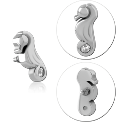 SURGICAL STEEL GRADE 316L JEWELED MICRO ATTACHMENT FOR 1.2MM INTERNALLY THREADED PINS