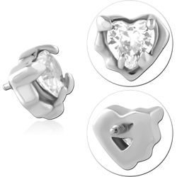 SURGICAL STEEL GRADE 316L JEWELED MICRO ATTACHMENT FOR 1.2MM INTERNALLY THREADED PINS