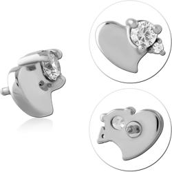 SURGICAL STEEL GRADE 316L JEWELED MICRO ATTACHMENT FOR 1.2MM INTERNALLY THREADED PINS
