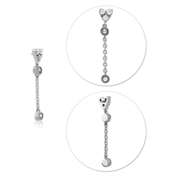 SURGICAL STEEL GRADE 316L JEWELED MICRO ATTACHMENT FOR 1.2MM INTERNALLY THREADED PINS