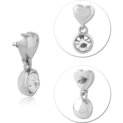 SURGICAL STEEL GRADE 316L JEWELED MICRO ATTACHMENT FOR 1.2MM INTERNALLY THREADED PINS