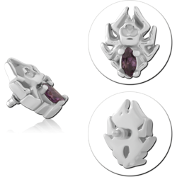 SURGICAL STEEL GRADE 316L JEWELED MICRO ATTACHMENT FOR 1.2MM INTERNALLY THREADED PINS