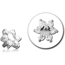 SURGICAL STEEL GRADE 316L JEWELED MICRO ATTACHMENT FOR 1.2MM INTERNALLY THREADED PINS