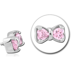 SURGICAL STEEL GRADE 316L JEWELED ATTACHMENT FOR 1.2MM INTERNALLY THREADED PINS