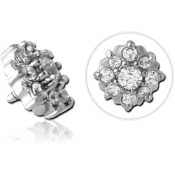 SURGICAL STEEL GRADE 316L JEWELED MICRO ATTACHMENT FOR 1.2MM INTERNALLY THREADED PINS - SUN