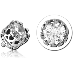 SURGICAL STEEL GRADE 316L JEWELED MICRO ATTACHMENT FOR 1.2MM INTERNALLY THREADED PINS