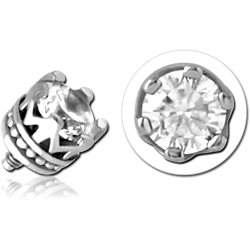 SURGICAL STEEL GRADE 316L JEWELED MICRO ATTACHMENT FOR 1.2MM INTERNALLY THREADED PINS