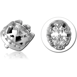 SURGICAL STEEL GRADE 316L JEWELED MICRO ATTACHMENT FOR 1.2MM INTERNALLY THREADED PINS