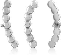 SURGICAL STEEL GRADE 316L INTERNAL THREADED ATTACHMENT FIVE BALL CLUSTER CURVE