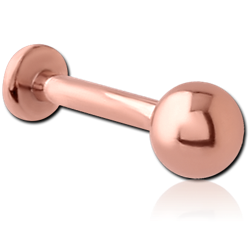 ROSE GOLD PVD COATED SURGICAL STEEL GRADE 316L INTERNALLY THREADED MICRO LABRET