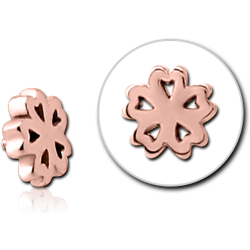 ROSE GOLD PVD COATED SURGICAL STEEL GRADE 316L MICRO ATTACHMENT FOR 1.2MM INTERNALLY THREADED PINS