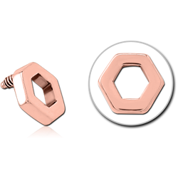 ROSE GOLD PVD COATED SURGICAL STEEL GRADE 316L MICRO ATTACHMENT FOR 1.2MM INTERNALLY THREADED PINS