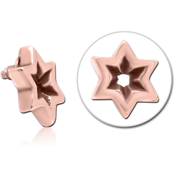 ROSE GOLD PVD COATED SURGICAL STEEL GRADE 316L MICRO ATTACHMENT FOR 1.2MM INTERNALLY THREADED PINS