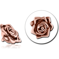 ROSE GOLD PVD COATED SURGICAL STEEL GRADE 316L ATTACHMENT FOR 1.2MM INTERNALLY THREADED PINS - ROSE