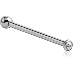 TITANIUM ALLOY INTERNALLY THREADED JEWELED BARBELL