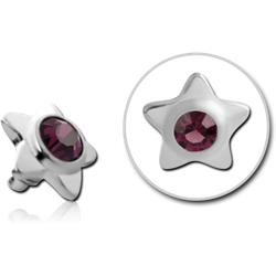 TITANIUM ALLOY INTERNALLY THREADED JEWELED STAR