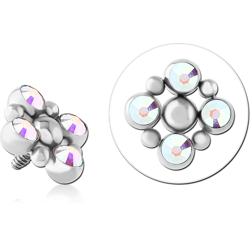 TITANIUM ALLOY JEWELED MICRO ATTACHMENT FOR 1.2MM INTERNALLY THREADED PINS