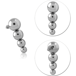 TITANIUM ALLOY MICRO BALL ATTACHMENT FOR 1.3MM INTERNALLY THREADED PINS