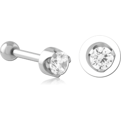TITANIUM ALLOY INTERNALLY  JEWELED TRAGUS MICRO BARBELL
