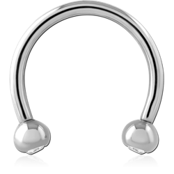 TITANIUM ALLOY INTERNALLY THREADED MICRO CIRCULAR BARBELL WITH TITANIUM ALLOY JEWELED MICRO BALL