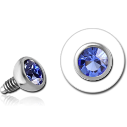 TITANIUM ALLOY INTERNALLY THREADED MICRO JEWELED BALL