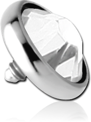 TITANIUM ALLOY VALUE CRYSTAL JEWELED DISC FOR 1.2MM INTERNALLY THREADED PINS