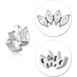 TITANIUM ALLOY JEWELED MICRO ATTACHMENT FOR 1.2MM INTERNALLY THREADED PINS-KITE