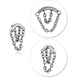 TITANIUM ALLOY MICRO ATTACHMENT FOR 1.2 MM INTERNALLY THREADED PINS WITH CHAIN
