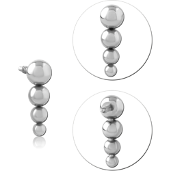 TITANIUM ALLOY MICRO BALL ATTACHMENT FOR 1.3MM INTERNALLY THREADED PINS