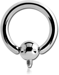 TITANIUM ALLOY INTERNALLY THREADED 6 DIMPLES SLAVE BALL WITH BALL CLOSURE RING