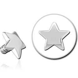 14 KARAT GOLD WHITE ATTACHMENT FOR 1.2MM INTERNALLY THREADED PINS