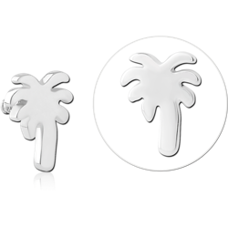 14 KARAT GOLD WHITE ATTACHMENT FOR 1.2MM INTERNALLY THREADED PINS