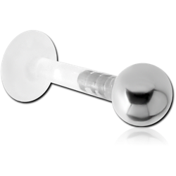 BIOFLEX® INTERNALLY THREADED LABRET WITH SURGICAL STEEL GRADE 316L BALL