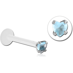 BIOFLEX® INTERNAL LABRET WITH JEWELED SURGICAL STEEL GRADE 316L ATTACHMENT