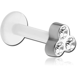 BIOFLEX® INTERNAL LABRET WITH JEWELED SURGICAL STEEL GRADE 316L ATTACHMENT