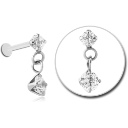 BIOFLEX® INTERNAL LABRET WITH JEWELED SURGICAL STEEL GRADE 316L ATTACHMENT