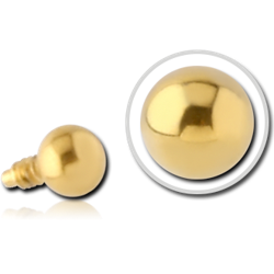 STERILE GOLD PVD COATED SURGICAL STEEL GRADE 316L BALL FOR 1.2MM INTERNALLY THREADED PINS