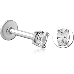 STERILE SURGICAL STEEL GRADE 316L INTERNALLY THREADED JEWELED MICRO LABRET