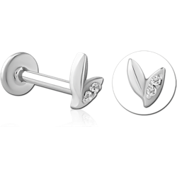 STERILE SURGICAL STEEL GRADE 316L INTERNALLY THREADED JEWELED MICRO LABRET