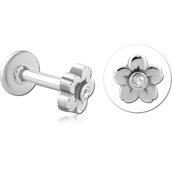 STERILE SURGICAL STEEL GRADE 316L INTERNALLY THREADED JEWELED MICRO LABRET